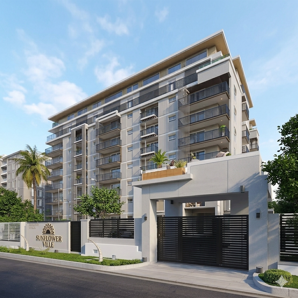 The Sunflower Ville render, day view